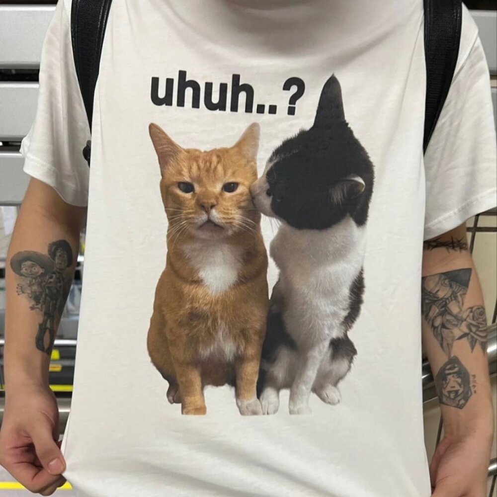 Funny Cat Tee, Cat Meme Graphics Unisex Tee
